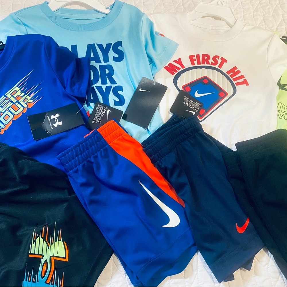 Nike Kids Blue and White Athletic Matching Sets